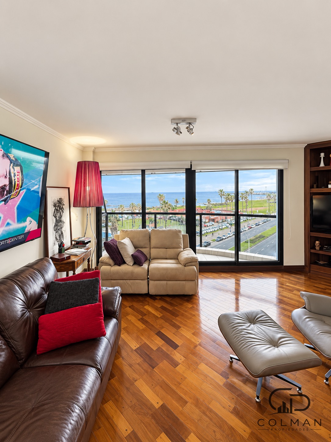 Living con vista al mar, apartamento Rambla Gandhi